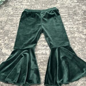 Green Baileys Blossom Bell bottom pants